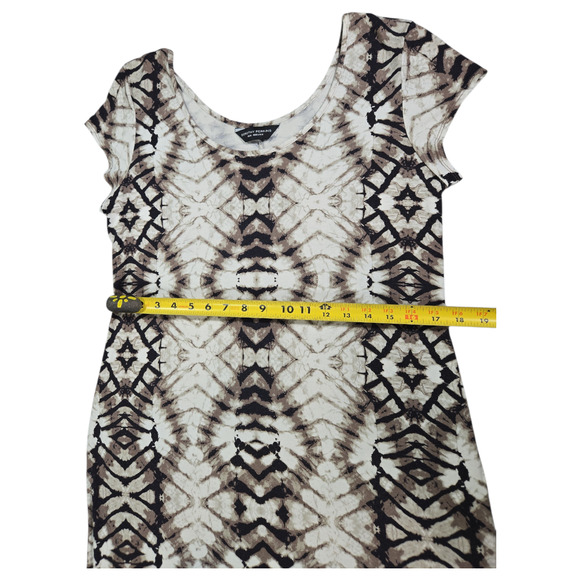 Dorothy Perkins Wom 14 Short Sleeve Brown Tie Dye Dress Spring Summer Comfort - Picture 6 of 9